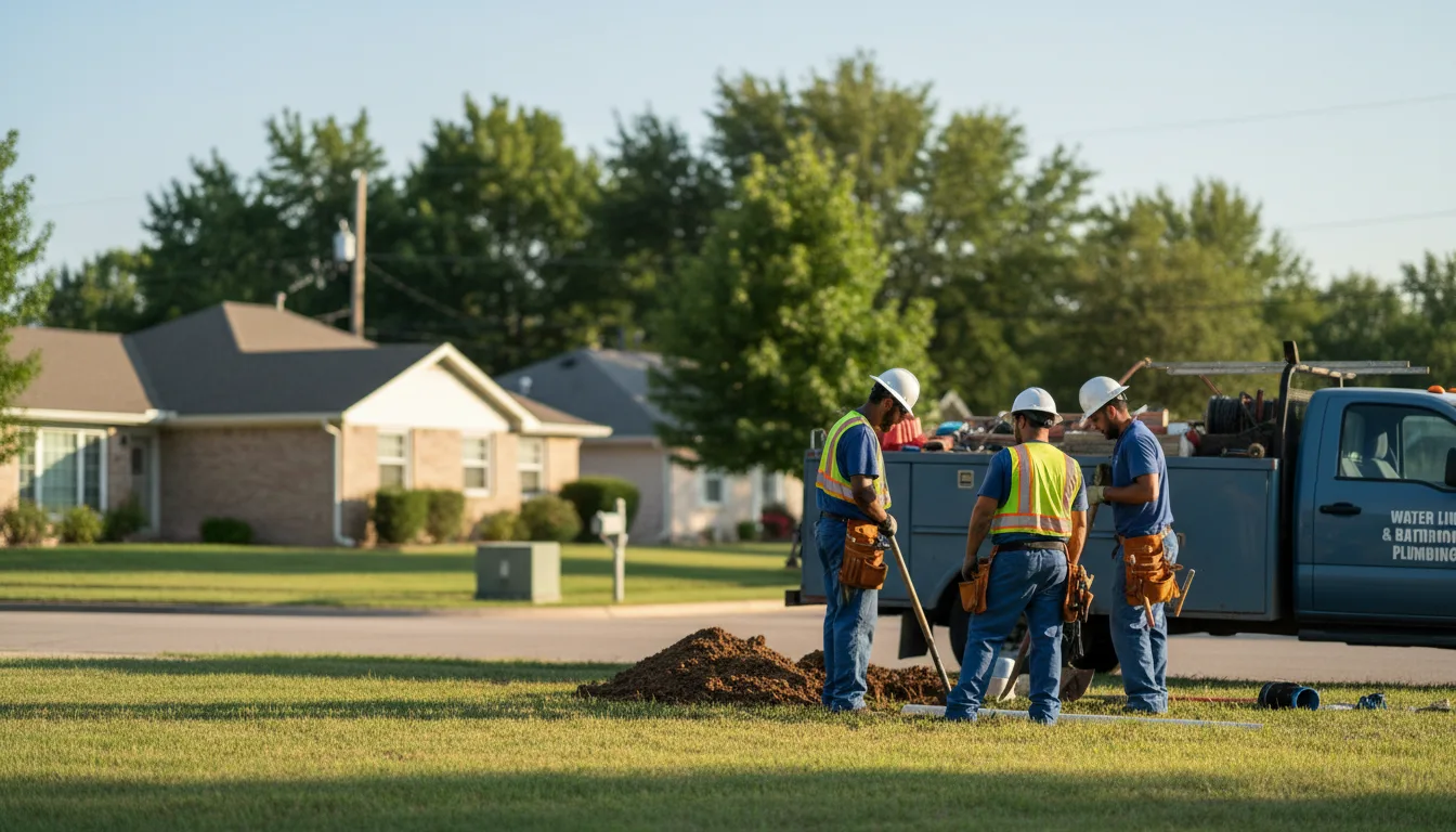 Residential water line and bathroom plumbing service in Youngstown, OH